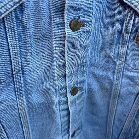 Carhartt Men's Vintage 1998 Denim Trucker Jacket Large Tall - Picture 3 of 9